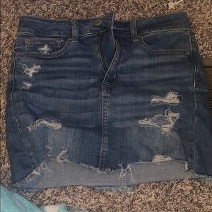 super stretchy american eagle jean skirt